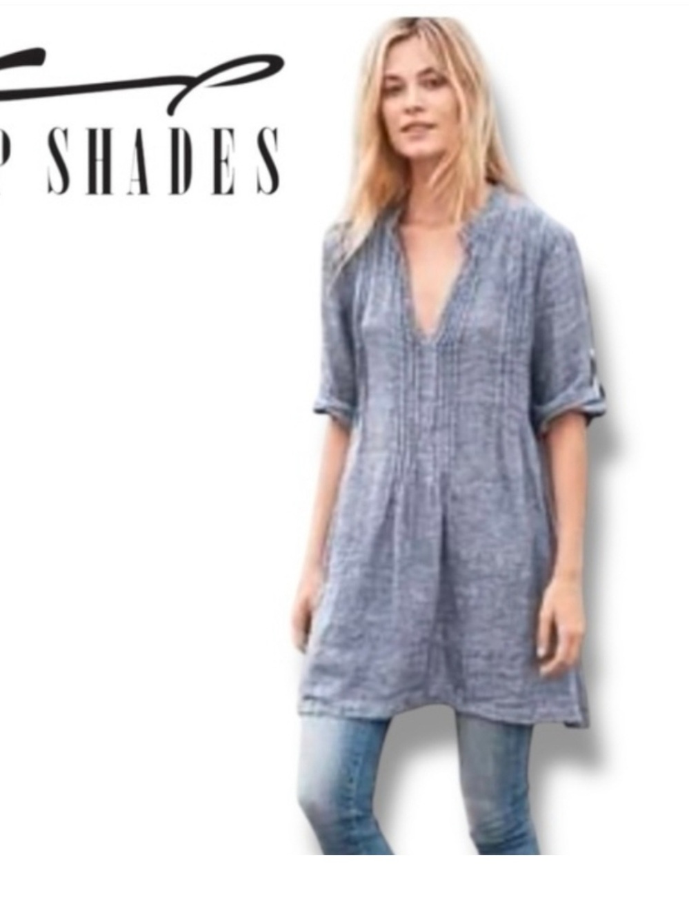 Cp Shades Regina purple cotton tunic XS